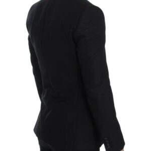 Dolce & Gabbana Elegant Black Silk Blend Sicilia Blazer