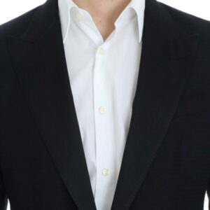 Dolce & Gabbana Elegant Black Silk Blend Sicilia Blazer