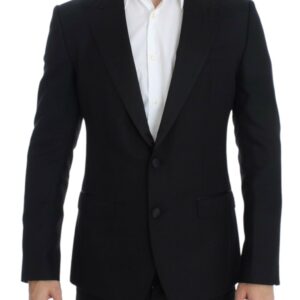 Dolce & Gabbana Elegant Black Silk Blend Sicilia Blazer