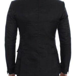 Dolce & Gabbana Elegant Black Silk Blend Two-Button Blazer