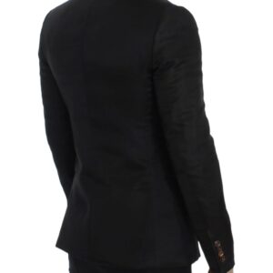 Dolce & Gabbana Elegant Black Silk Blend Two-Button Blazer