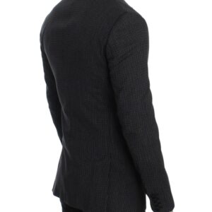 Dolce & Gabbana Elegant Black Polka Dotted Slim Fit Blazer