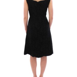 Dolce & Gabbana Elegant Black Floral Lace Dress