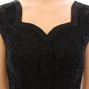 Dolce & Gabbana Elegant Black Floral Lace Dress