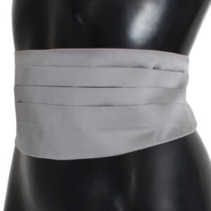 Dolce & Gabbana Elegant Silk Gray Cummerbund