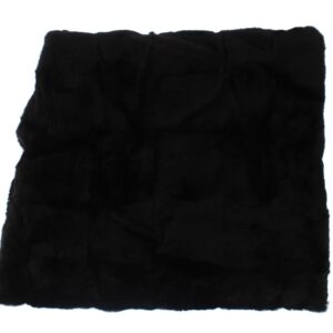 Dolce & Gabbana Chic Black Weasel Fur Hooded Scarf Wrap