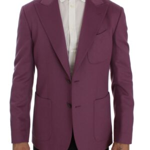 Dolce & Gabbana Elegant Purple Cashmere-Silk Blend Blazer