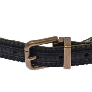 Dolce & Gabbana Elegant Blue Leather-Cotton Blend Men’s Belt