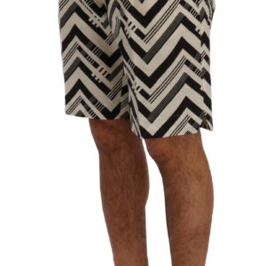 Dolce & Gabbana Striped Casual Knee-High Shorts