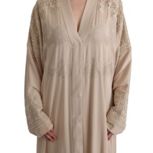 Dolce & Gabbana Elegant Beige Cape Kaftan Dress