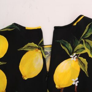 Dolce & Gabbana Sicilian Lemon Print Silk Blouse