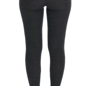 Dolce & Gabbana Elegant Gray High-Waist Wool Tights Pants