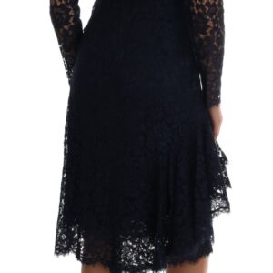 Dolce & Gabbana Elegant Floral Lace A-Line Dress