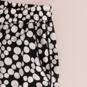 Dolce & Gabbana Elegant Polka Dot Silk High-Waist Pants