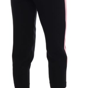 Dolce & Gabbana Chic Black Capri Pants with Pink Side Stripes