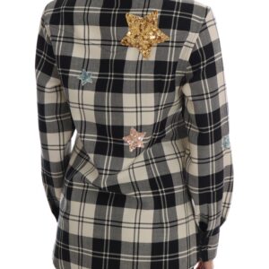 Dolce & Gabbana Enchanted Sequin Checkered Wool Shirt