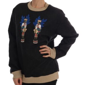 Dolce & Gabbana Enchanted Sequined Black Brocade Sweater