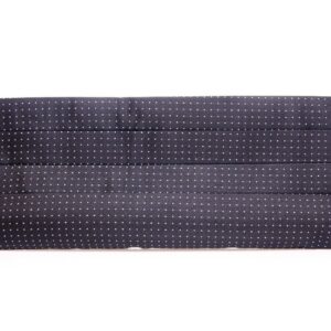 Dolce & Gabbana Elegant Black Silk Cummerbund with Polka Dots