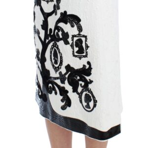 Dolce & Gabbana Elegant Floral Brocade High-Waist Skirt