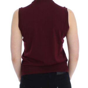 Dolce & Gabbana Elegant Red Wool Sleeveless Pullover Vest