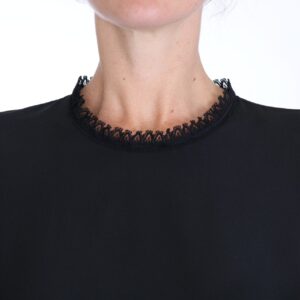 Dolce & Gabbana Elegant Lace Detailed Silk Blouse