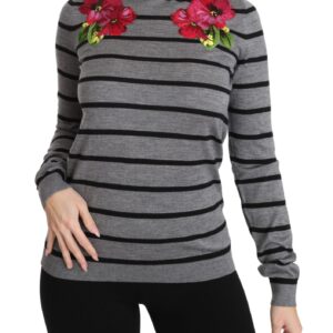 Dolce & Gabbana Elegant Embroidered Cashmere-Silk Sweater