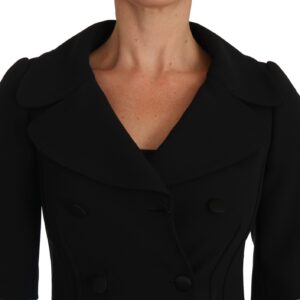 Dolce & Gabbana Elegant Black Cropped Wool Blazer