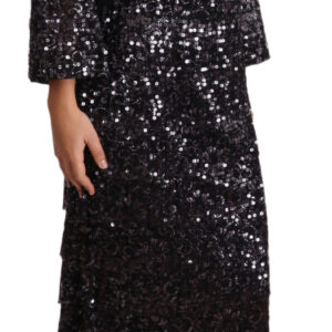 Dolce & Gabbana Sequined Shift Midi Dress – Timeless Elegance