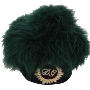 Dolce & Gabbana Elegant Emerald Cashmere Cloche Cap