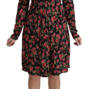 Dolce & Gabbana Floral A-Line Viscose Knee Length Dress