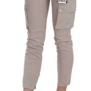 Dolce & Gabbana Chic Khaki Cotton Blend Trousers