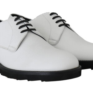 Dolce & Gabbana Elegant White Formal Leather Shoes