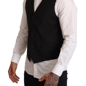 Dolce & Gabbana Elegant Black Formal Dress Vest