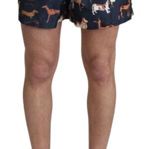 Dolce & Gabbana Elegant Navy Blue Swimming Trunks