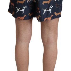 Dolce & Gabbana Elegant Navy Blue Swimming Trunks