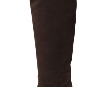 Dolce & Gabbana Studded Suede Knee High Boots in Brown