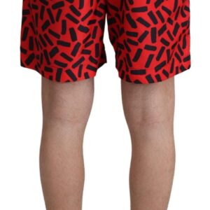 Dolce & Gabbana Chic Red Swim Trunks Boxer Shorts