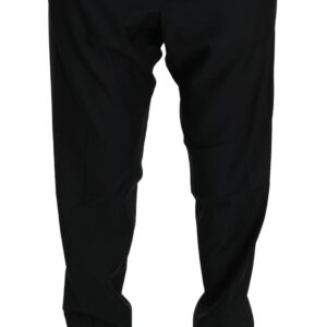 Dolce & Gabbana Elegant Black Virgin Wool Dress Pants