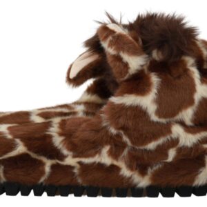 Dolce & Gabbana Elegant Giraffe Pattern Slides for Sophisticated Comfort