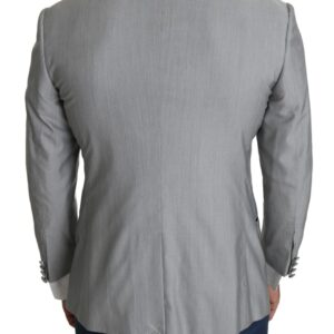 Dolce & Gabbana Elegant Silk Blend Light Gray Blazer