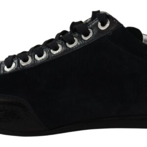 Dolce & Gabbana Elegant Black Leather Sport Sneakers