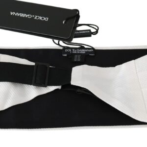 Dolce & Gabbana Elegant White Silk Cummerbund