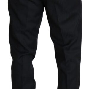 Dolce & Gabbana Elegant Black Virgin Wool Cropped Pants