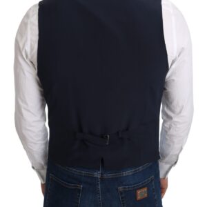 Dolce & Gabbana Elegant Azure Men’s Formal Vest