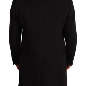 Dolce & Gabbana Elegant Gray Long Overcoat in Pure Cashmere