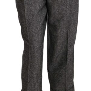 Dolce & Gabbana Elegant Gray Wool-Blend Trousers