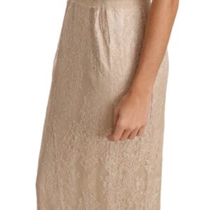 Dolce & Gabbana Elegant Beige Sheath Floor-Length Dress