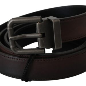 Dolce & Gabbana Elegant Leather Belt in Classic Brown