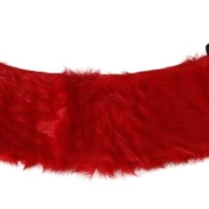 Dolce & Gabbana Elegant Red Lambskin Scarf