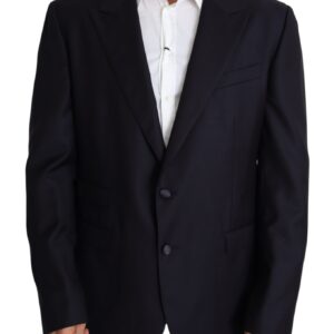 Dolce & Gabbana Elegant Black Virgin Wool Men’s Blazer